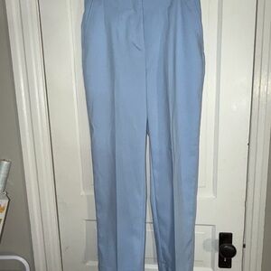 H&M Powder Blue High-Waist Tailored Trousers